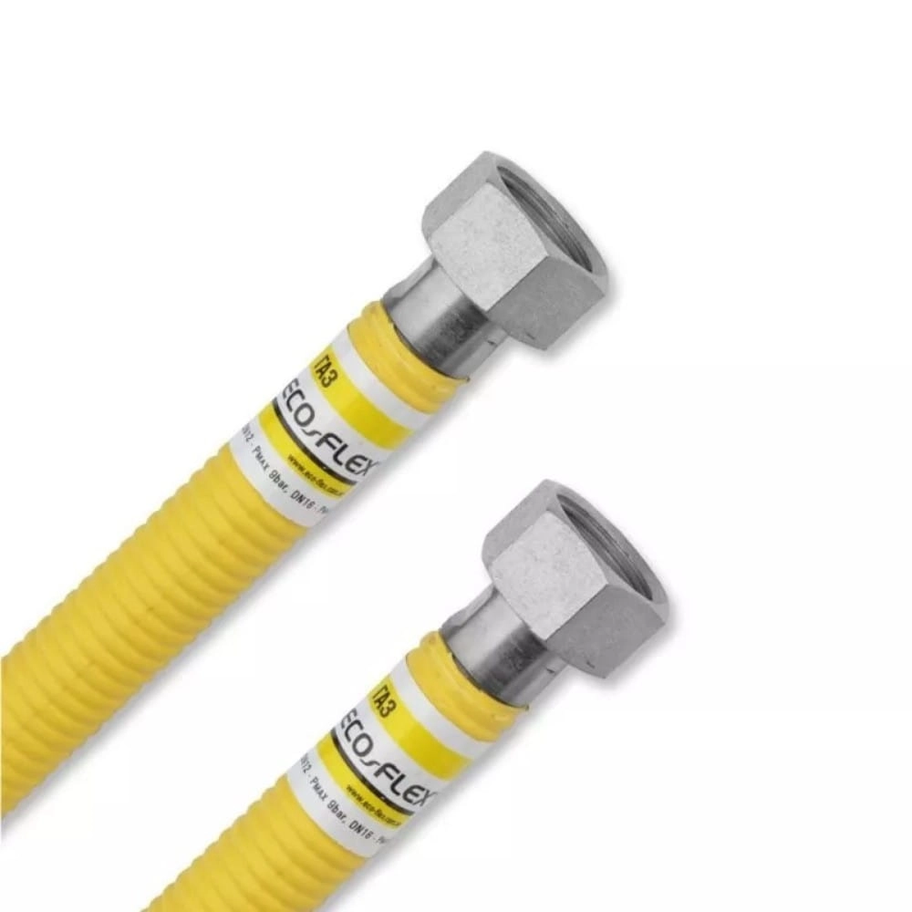 Газовый шланг Eco‑Flex Супер ВВ 1/2"x1/2" 0,3м нержавеющая сталь (GS1FF030)