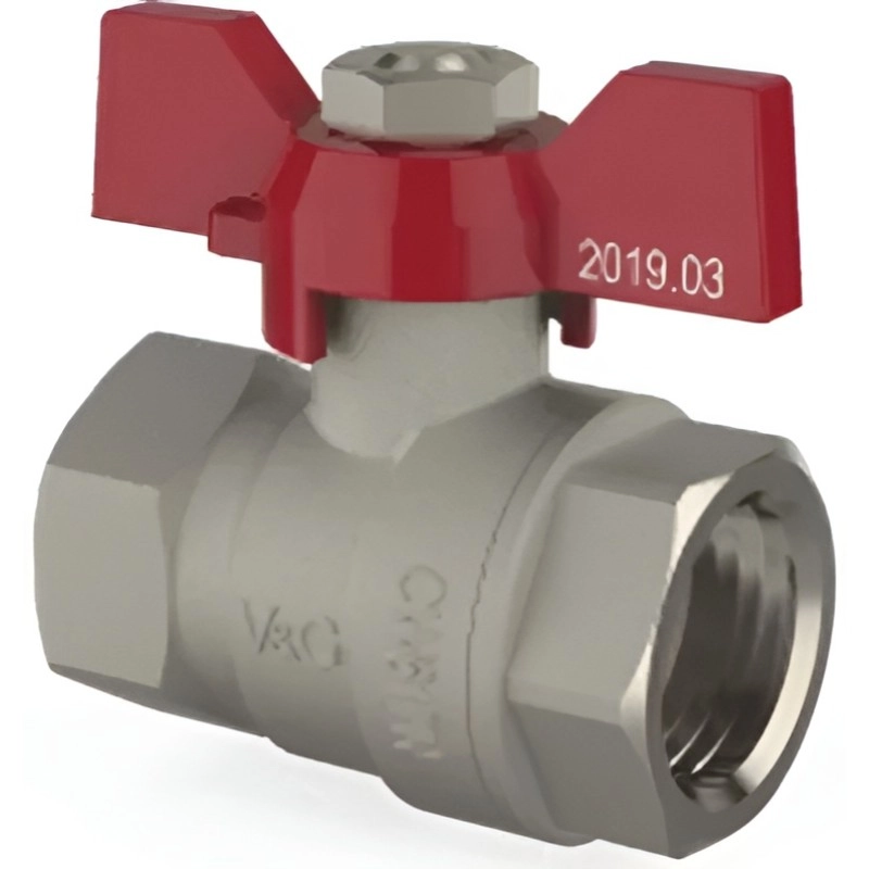Шаровой кран V&G Optima 3/4" ВВ прямой, латунь (VG-102102)