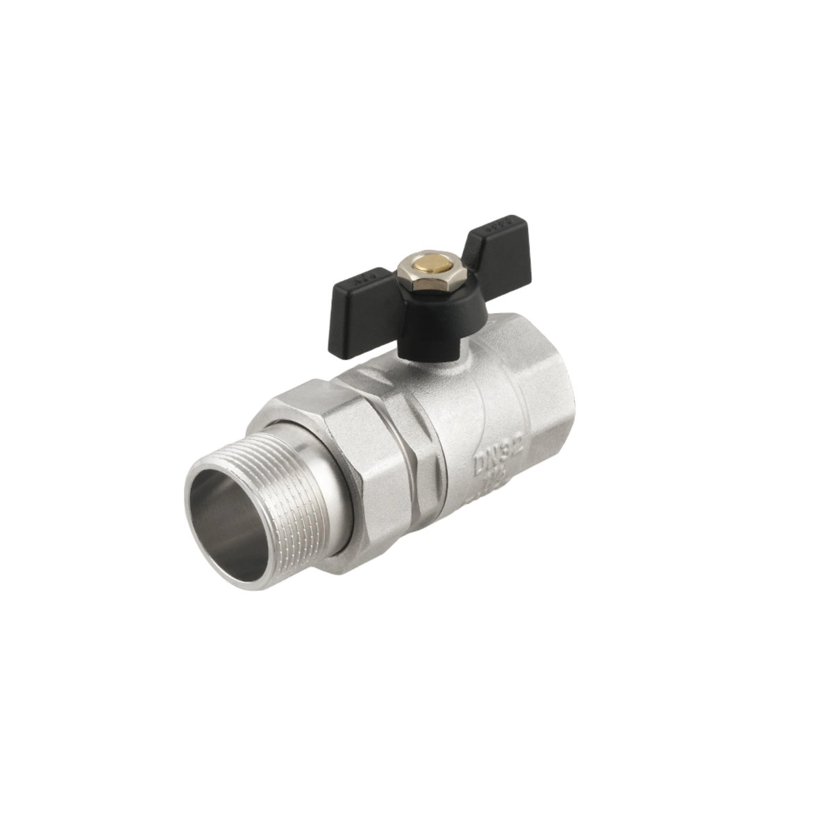 Шаровой кран Raftec 1 1/4″ ВН c американкой, латунь (DRBS4)