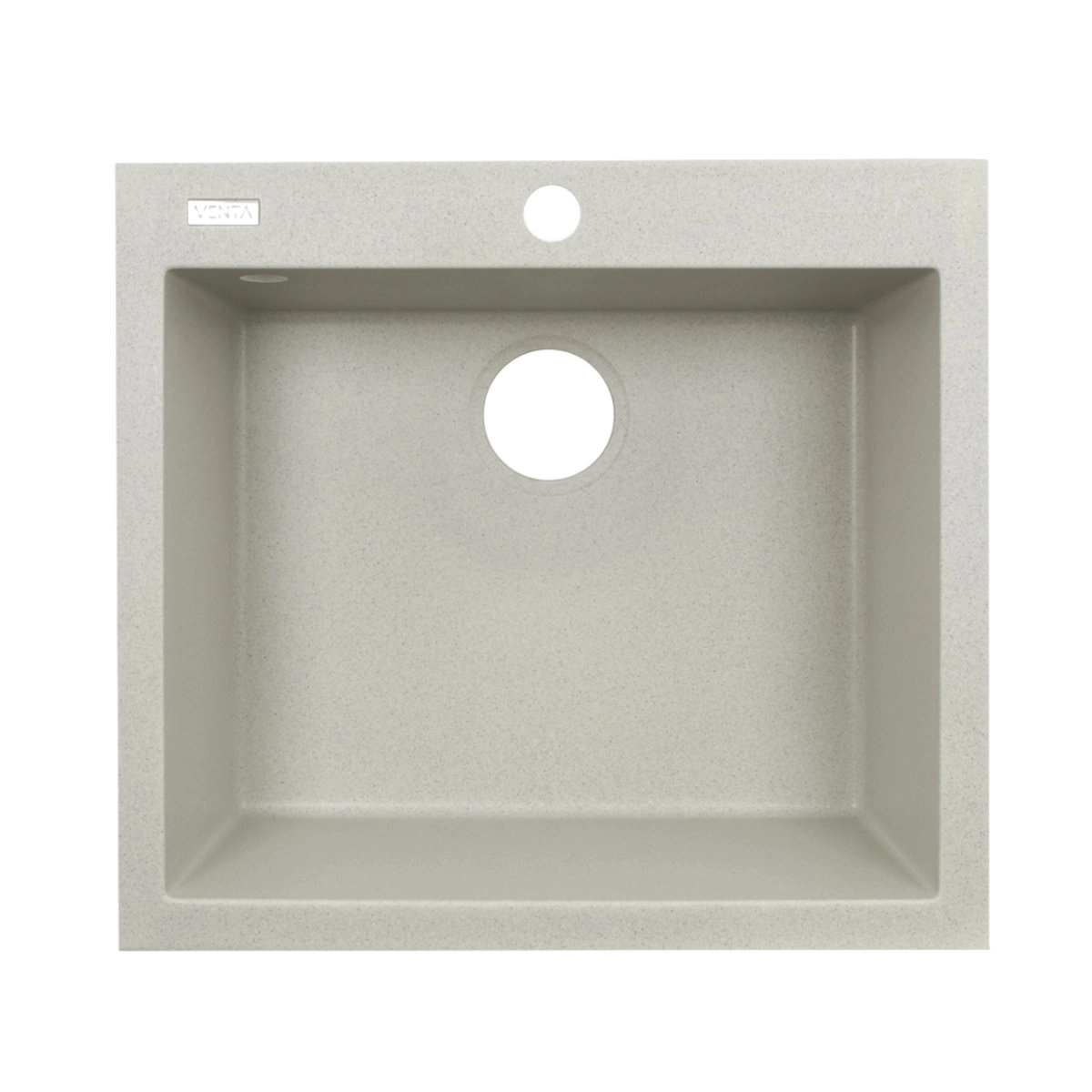 Гранитная мойка VENTA Stone 560x500 врезная, прямоугольная, белая (VS502004)