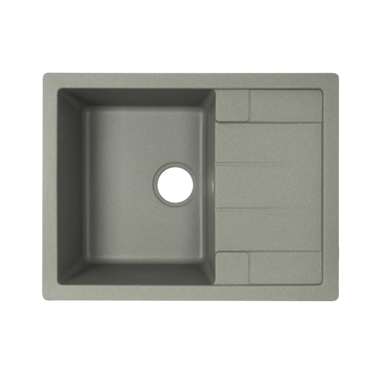 Гранитная мойка VENTA Stone 645x495 врезная, прямоугольная, серая