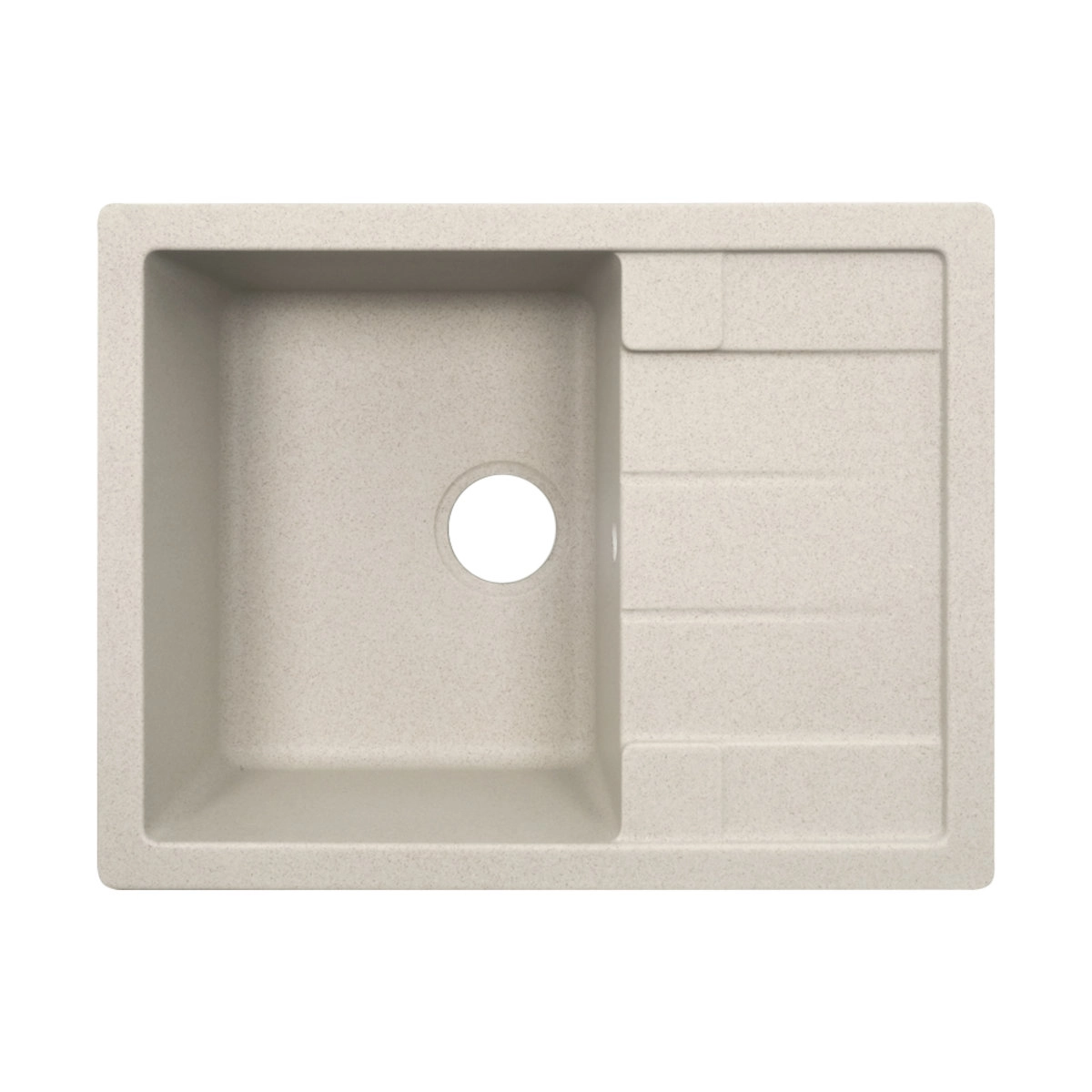 Гранитная мойка VENTA Stone 645x495 врезная, прямоугольная, бежевая (VS501003)