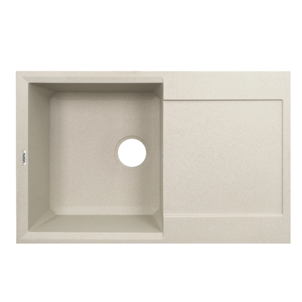 Гранитная мойка VENTA Stone 780x495 врезная, прямоугольная, бежевая (VS503003)
