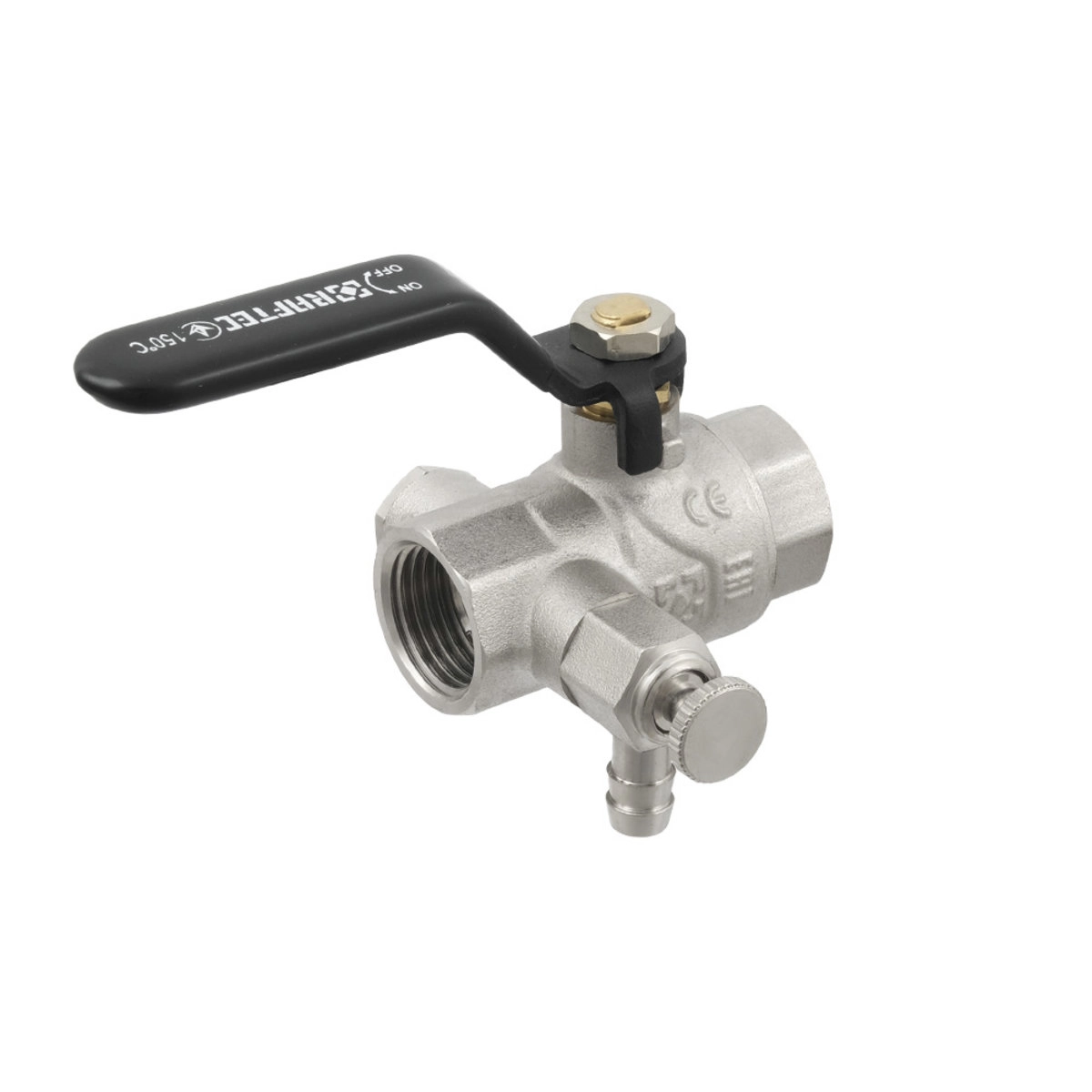 Шаровой кран Raftec 1/2″ ВВ с дренажем, латунь (WDRH01)