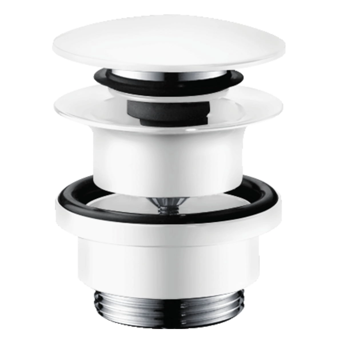 Донный клапан Hansgrohe PushOpen 1 1/4″ для раковины, белые матовое (50100700)
