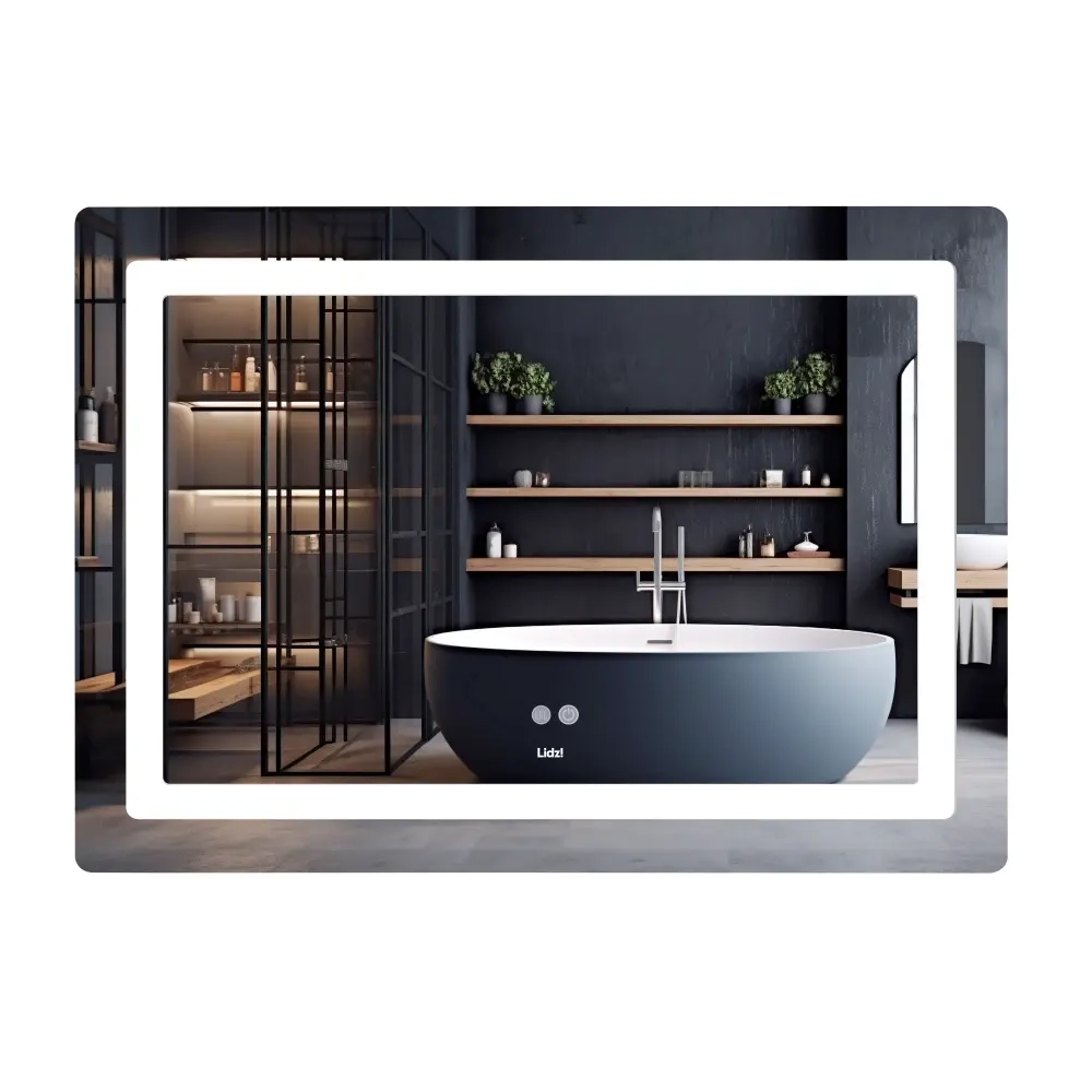 Зеркало для ванной комнаты Lidz Kubis KU2 800x1000 прямоугольное, с LED-подсветкой и антизапотеванием (LD78LF6141008048450)