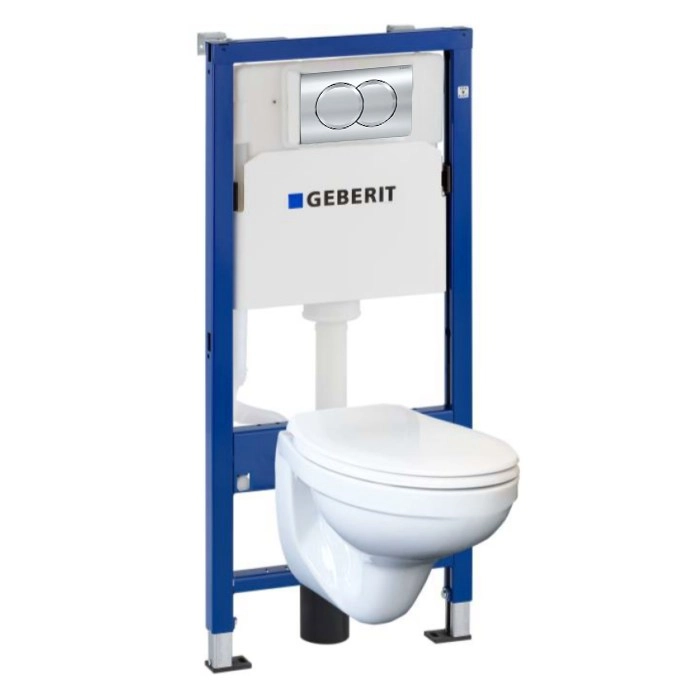 Комплект 3в1 инсталляция для унитаза Geberit DUOFIX PRO 20 (118.315.21.2) + унитаз Kolo Idol + клавиша смыва Delta01 (115.107.21.1)