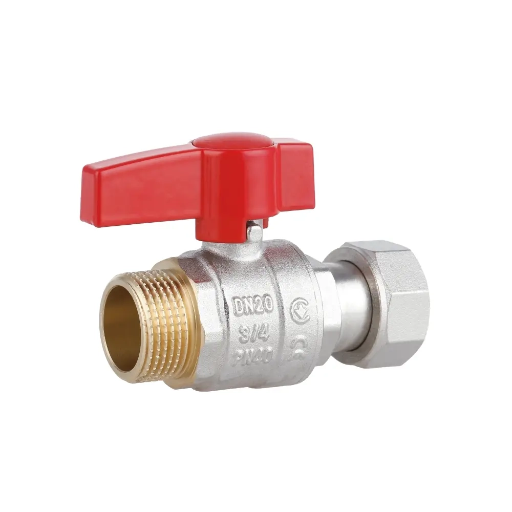 Шаровой кран с накидной гайкой Thermo Alliance Standart 3/4″ ВН прямой, латунь (TAS261W20)