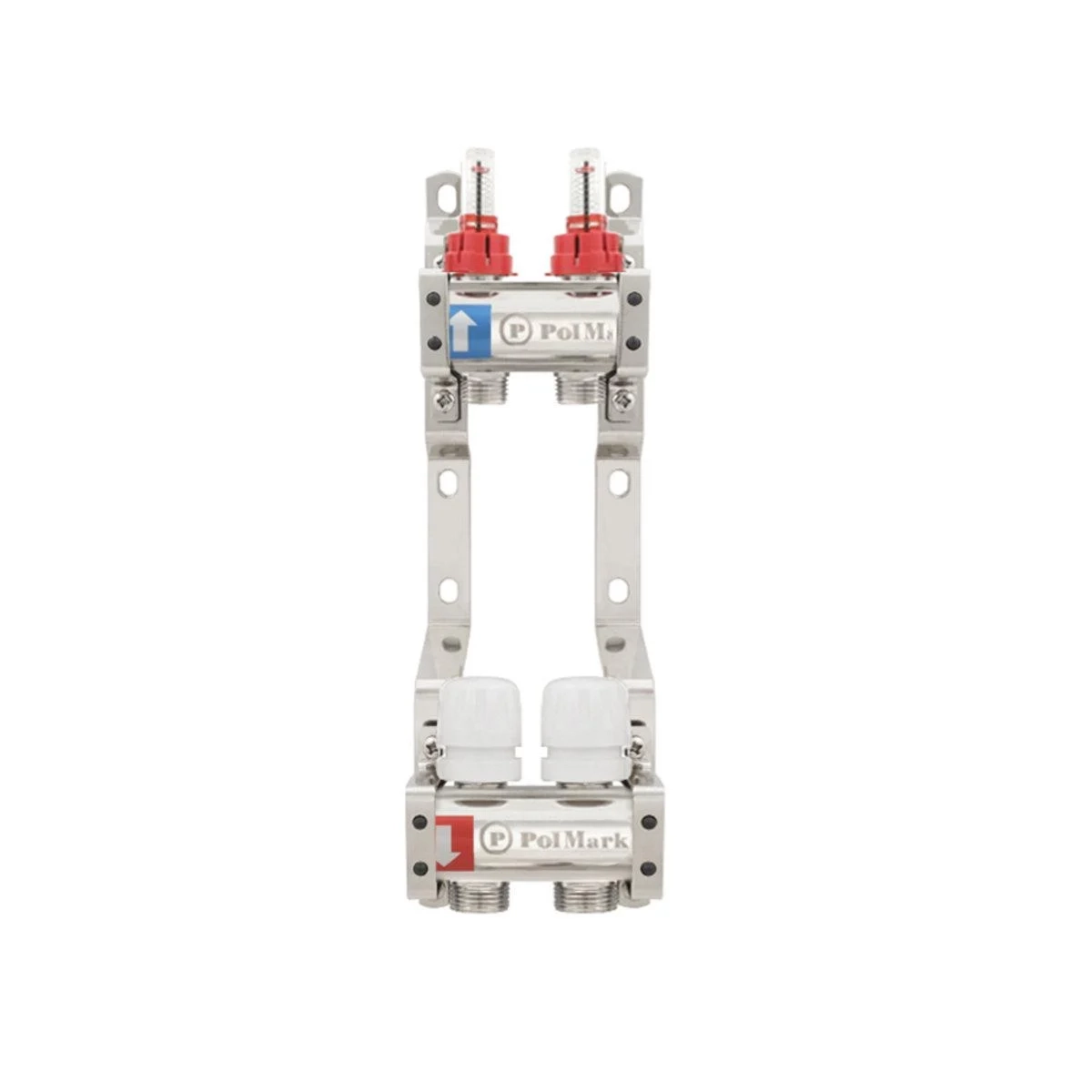 Коллектор теплого пола Polmark 1″3/4″ 2 выхода, с расходомерами (PSMF102)