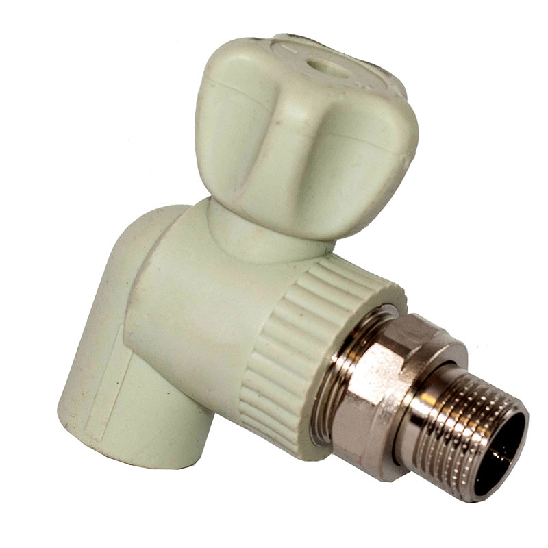 Вентиль радиаторный Fora 3/4"x1/2" полипропиленовый, угловой