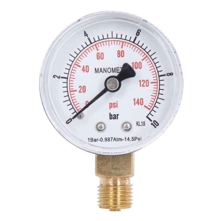 Манометр радиальный Thermo Alliance Standart 1/4" 10 бар 50мм (SD17010B)