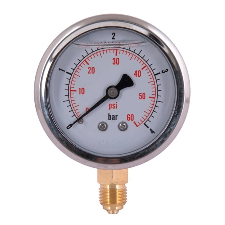 Манометр радиальный Thermo Alliance Forte глицериновый 1/4" 4 бар 63мм (TAF170G4B)