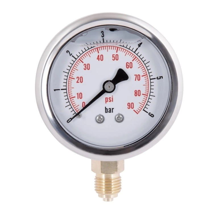 Манометр радиальный Thermo Alliance Forte глицериновый 1/4" 6 бар 63мм (TAF170G6B)
