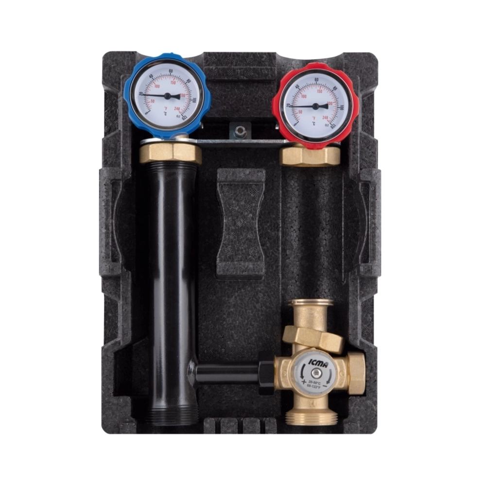 Насосная группа Icma 1 1/2"x3/4" без насоса, латунь (93R004AED5505)