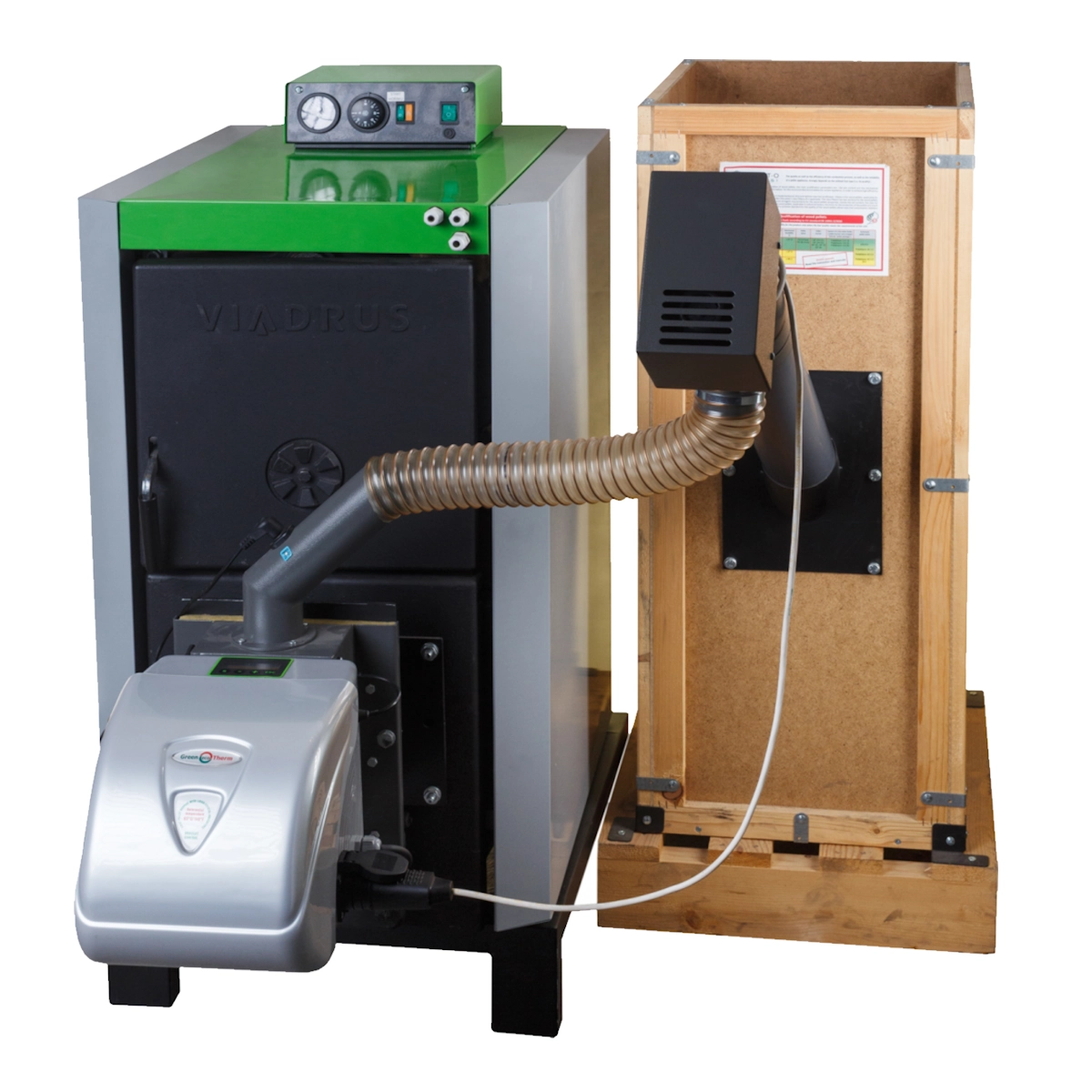 Пеллетный котел Viadrus Green Eco Therm J 7 32 кВт 320 м2 с автоматикой