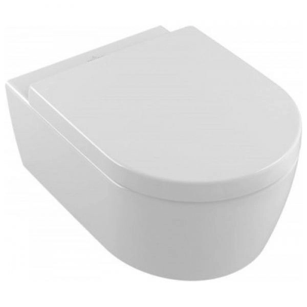 Подвесной унитаз Villeroy&Boch Avento 530x370 овальный, без сиденья, белый (5656R001)