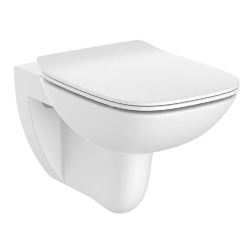 Подвесной унитаз Roca Debba 540x355 прямоугольный, с сидением, белый (A346997000+A8019D2005)