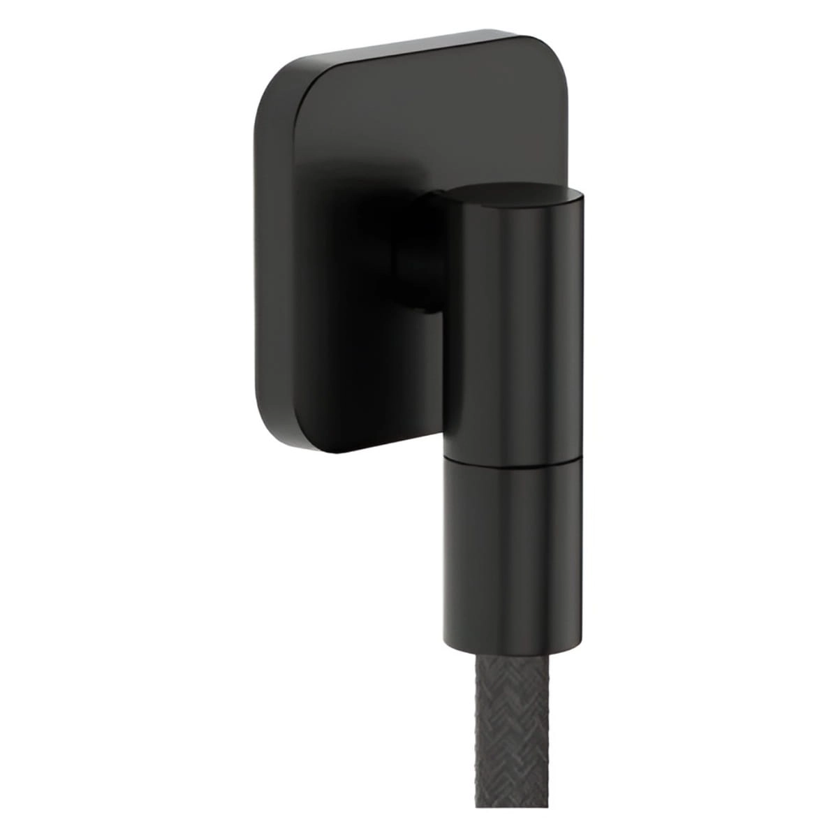 Шланговое подсоединение для душа Hansgrohe FixFit Fine Q металл, черный хром матовый (28884340)