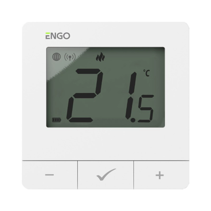 Терморегулятор Engo программируемый, белый (E25-BATW) (Wi-FI)