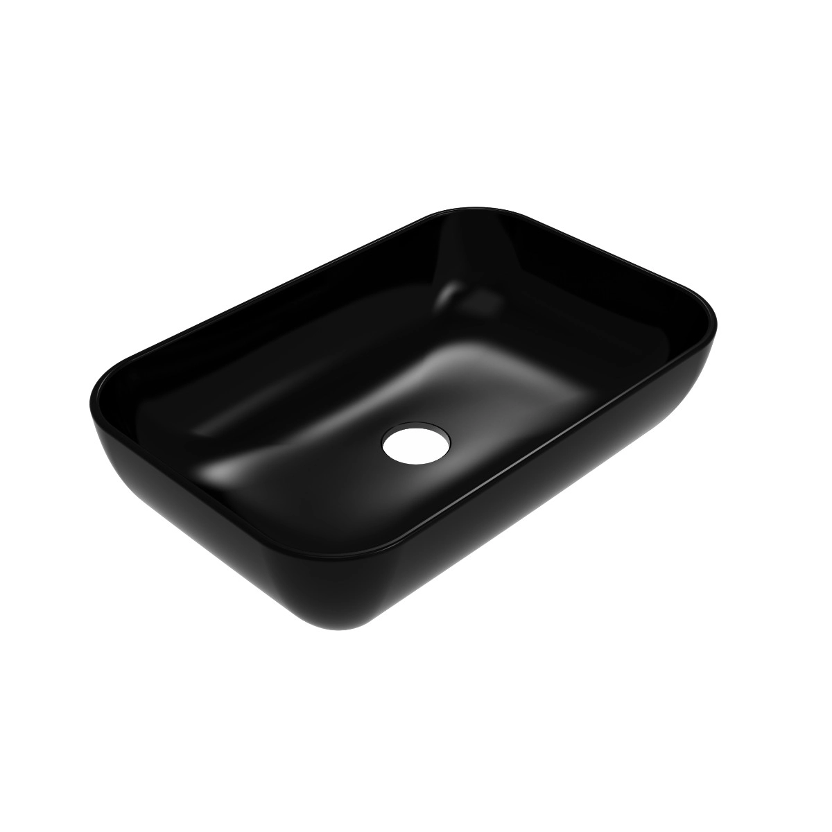 Умывальник накладной DiMARCO FLAVIO 600×400 прямоугольный, черный матовый (DM2F004MB)