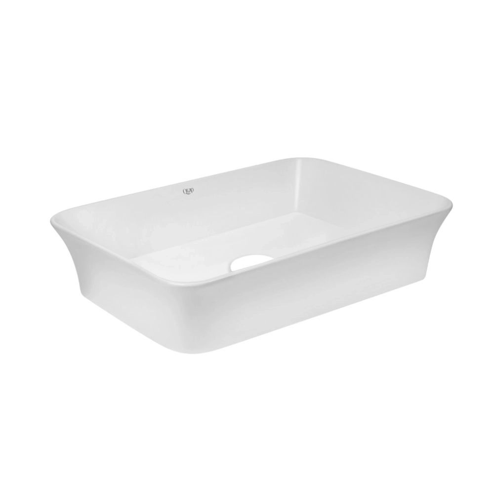 Раковина накладная Qtap Virgo 490х345 прямоугольная, белая (QT18112261WN47305)