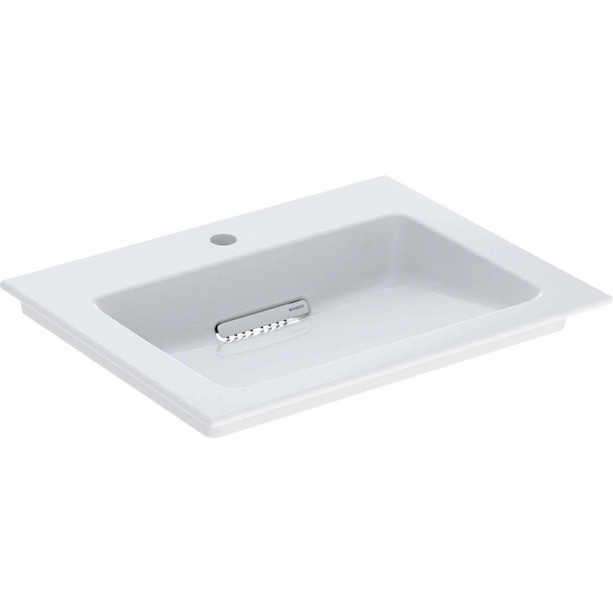 Раковина накладная Geberit One 600x480 прямоугольная, белая матовая (505.002.00.1)