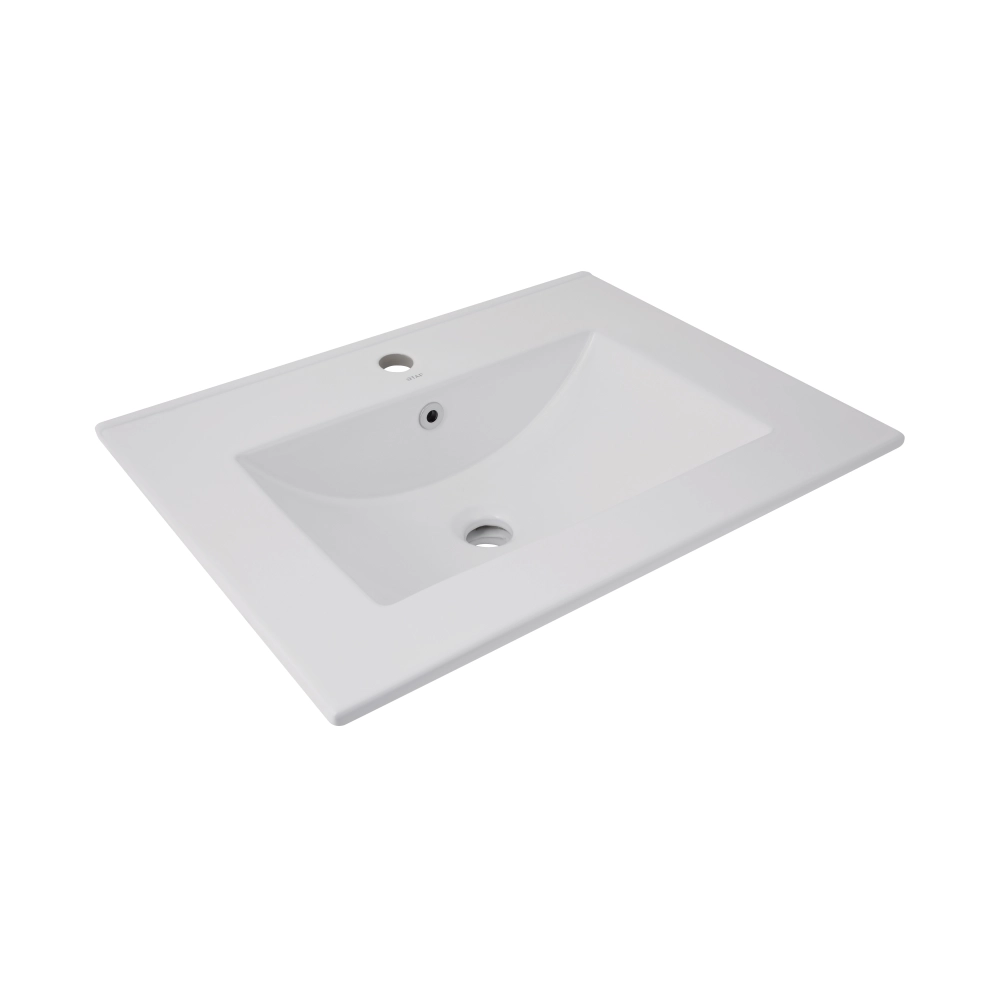 Раковина врезная Qtap Albatross 620х460 прямоугольная, белая (QT01113060CW1)