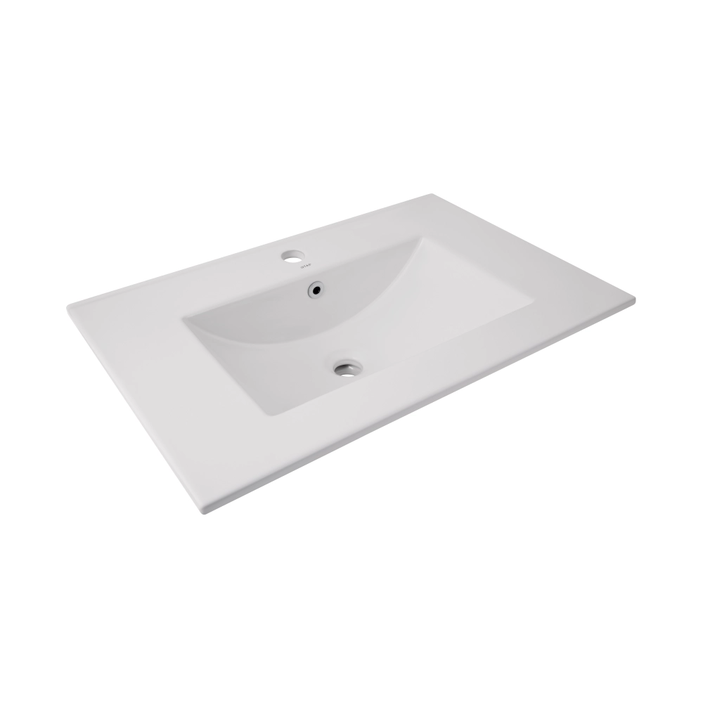Раковина врезная Qtap Albatross 720х460 прямоугольная, белая (QT01113070CW1)