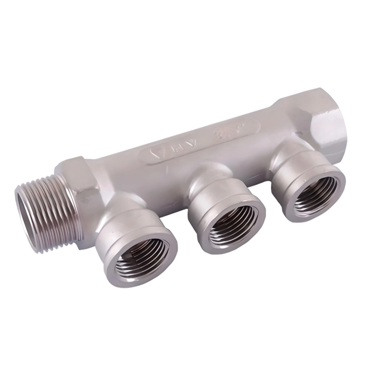 Коллектор для воды HLV 3/4″х1/2" ВН с 4 выходами, латунь