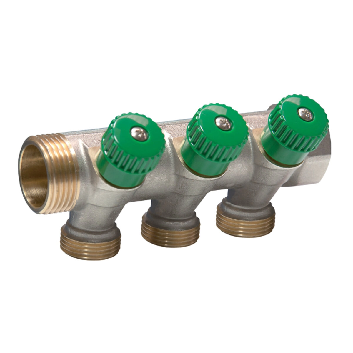 Коллектор для воды COMISA 1″х3/4″ ВН с 4 выходами, латунь (88.20.095)