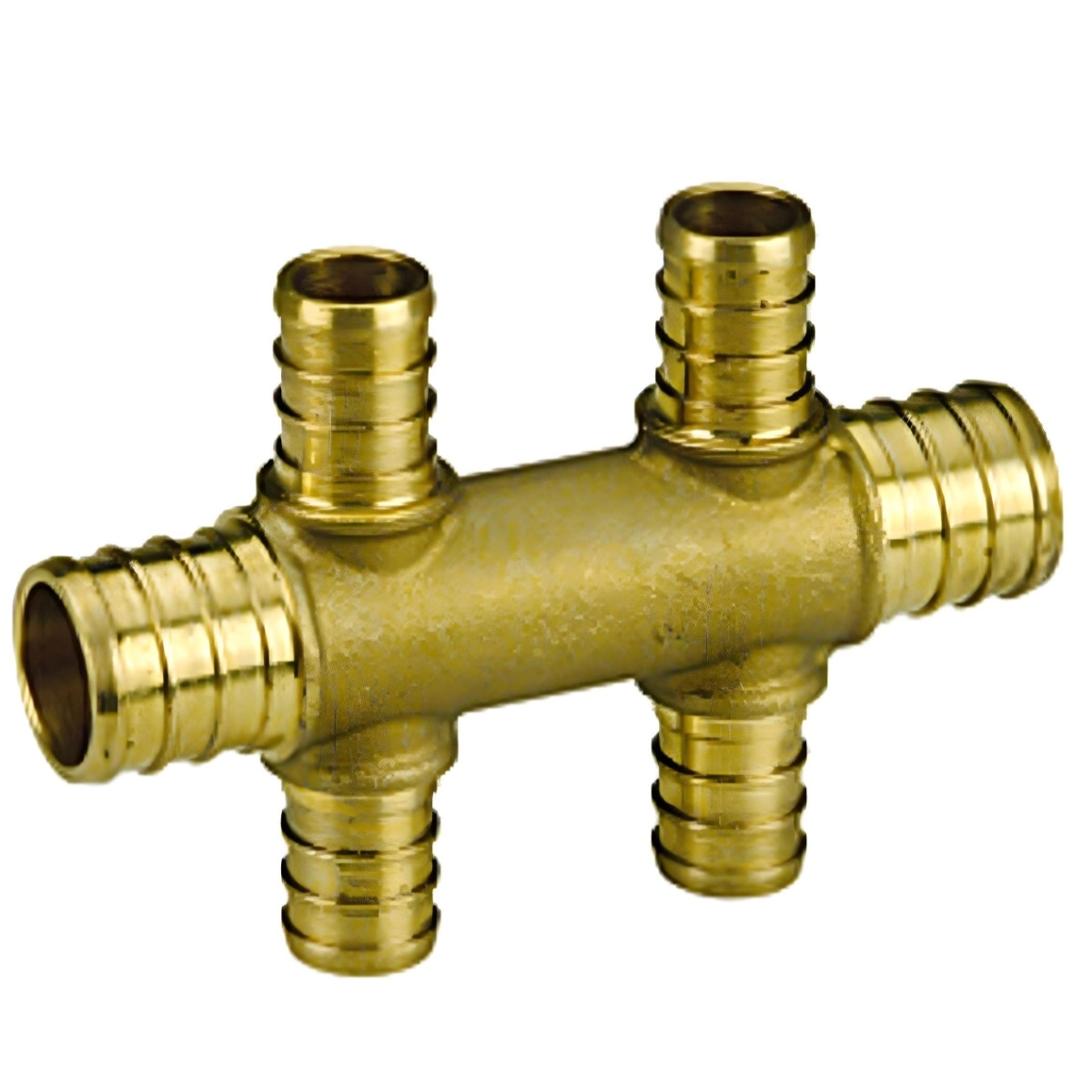 Коллектор для отопления Giacomini 1/2″х3/4″ НН с 4 выходами, латунь (GZ152Y044)