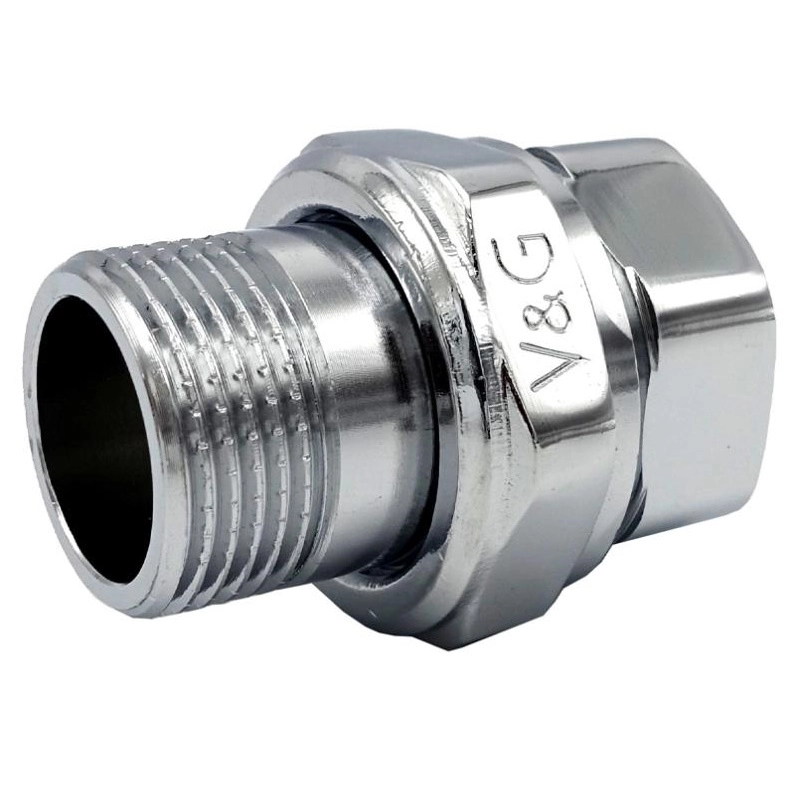 Сгон американка Valogin 1/2" ВН прямой, хромованная латунь