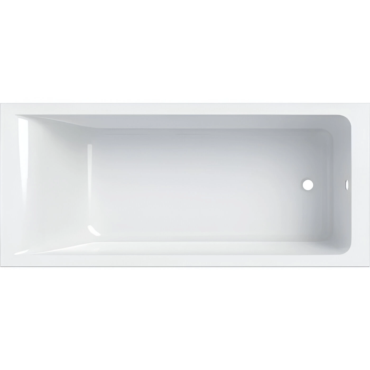 Ванна врезная Geberit Selnova Square 180x80 акриловая, белая глянцевая