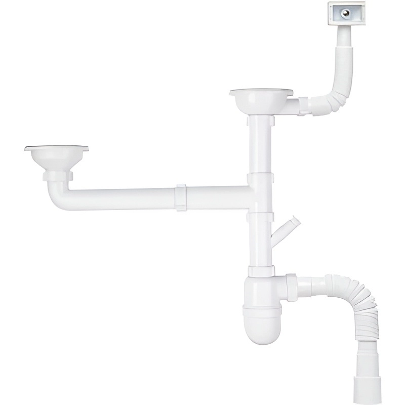 Сифон для мойки KronoPlast М2550-Е пластик, белый (SM45770343)