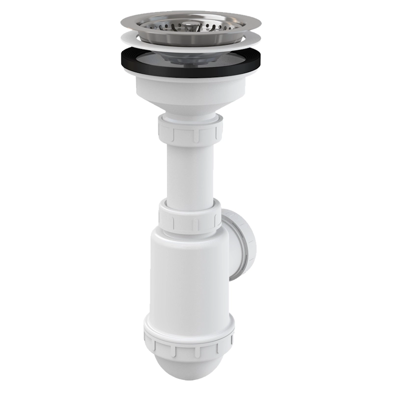 Сифон для моек Alcaplast DN50/40 пластик, белый (A446)