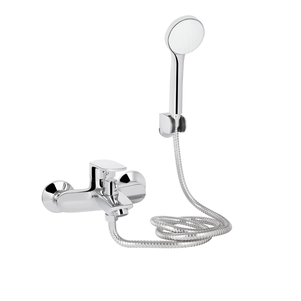 Смеситель для ванны Lidz Tani 0061 однорычажный, хром + ручная лейка (LDTAN0061CRM44963)