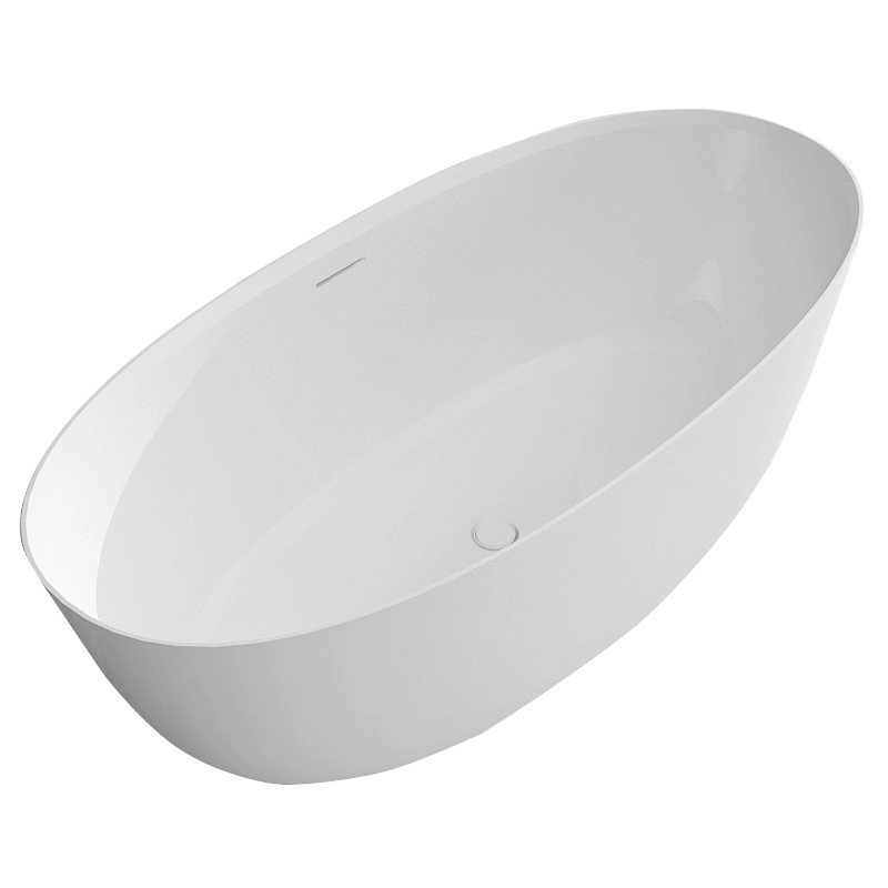 Ванна отдельностоящая VOLLE Vilena 170x80 искусственный камень, белая глянцевая (12-22-168)