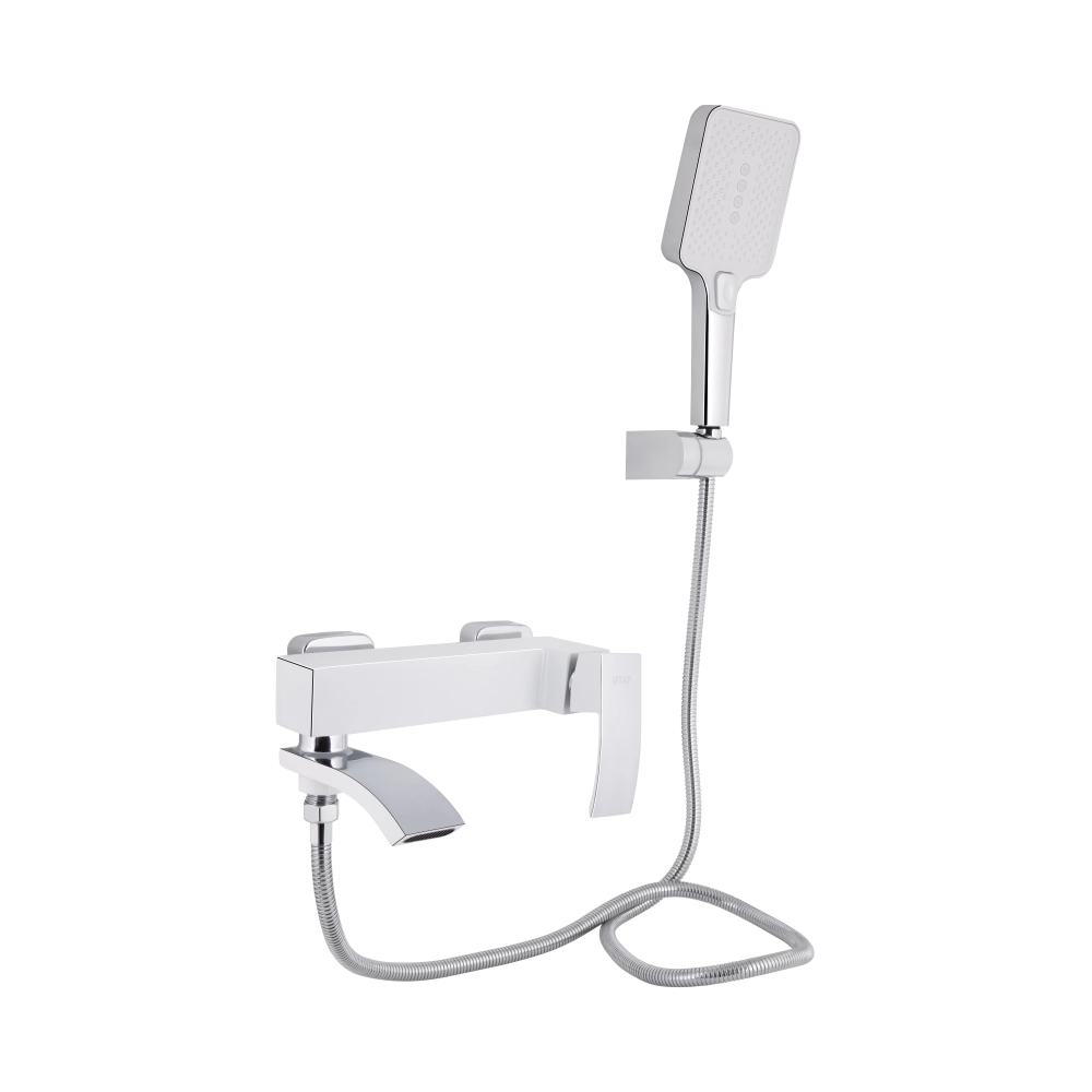 Смеситель для ванны Qtap Swan Cascada однорычажный, хром (QTSWA260CRW45569)