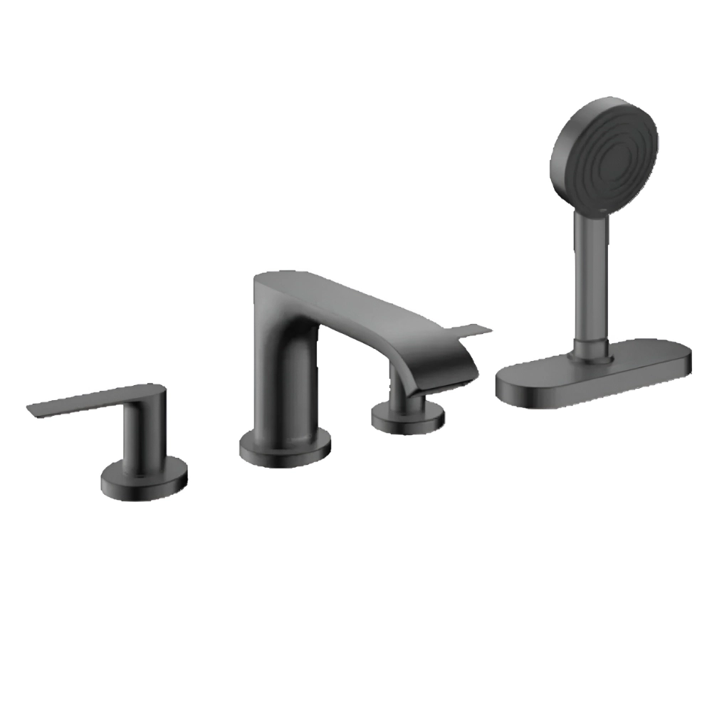 Смеситель для ванны Hansgrohe Vivenis двухрычажный, черный матовый хром (75444340)