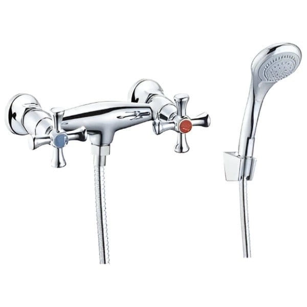 Смеситель для душа Wezer TMK5-722 двухвентильный, хром + ручная лейка