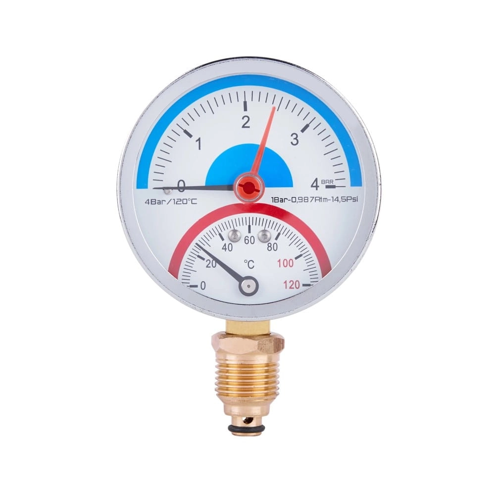 Термоманометр радиальный Thermo Alliance Standart биметаллический 1/2" 4 бар 120°C (SD1724B)