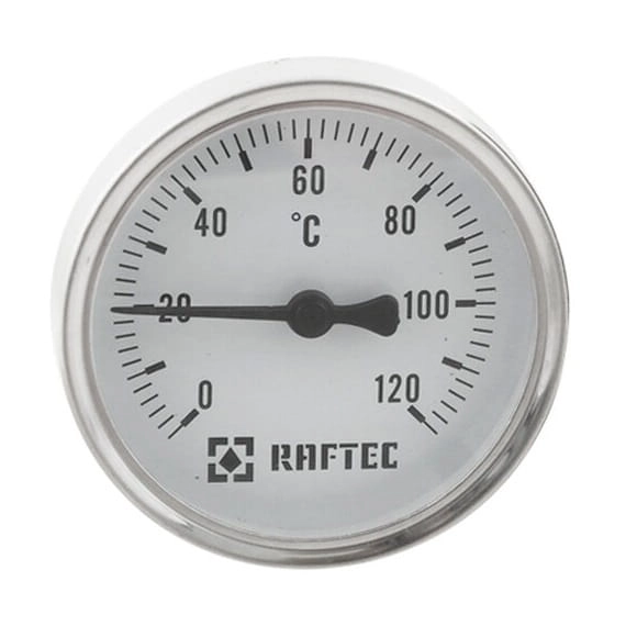 Термометр аксиальный Raftec 1/2" биметалический, гильза 50мм