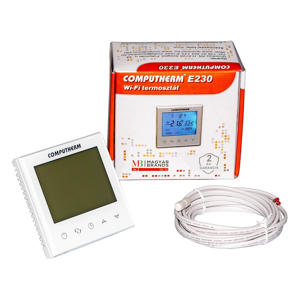 Терморегулятор для теплого пола COMPUTHERM E230 230В белый (Wi-FI)