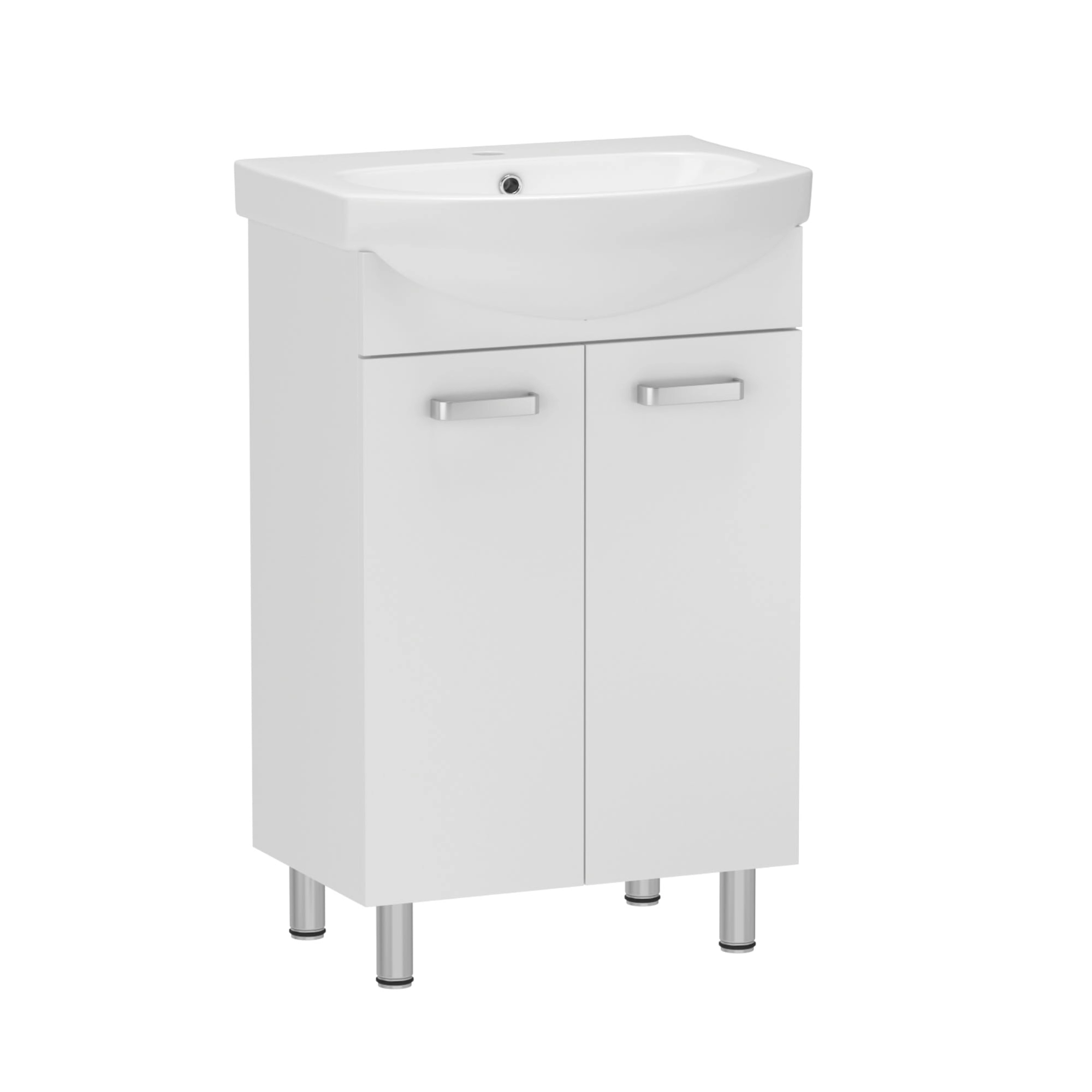 Тумба в ванную RJ Soft-E 500х420 напольная, с умывальником Proxy 102950UA, белая (RJFU044-0150WHSET)