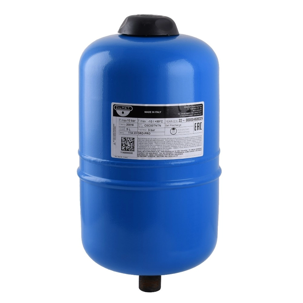 Гидроаккумулятор Zilmet HYDRO-PRO 5л вертикальный, синий (11A0000500)
