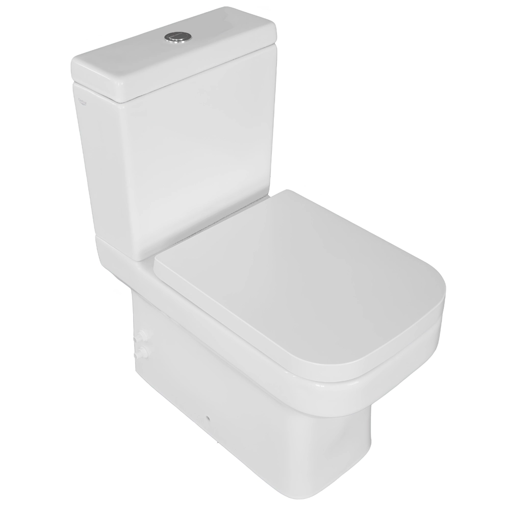 Унитаз компакт CeraStyle Noura 610x360 прямоугольный, с сиденьем, белый