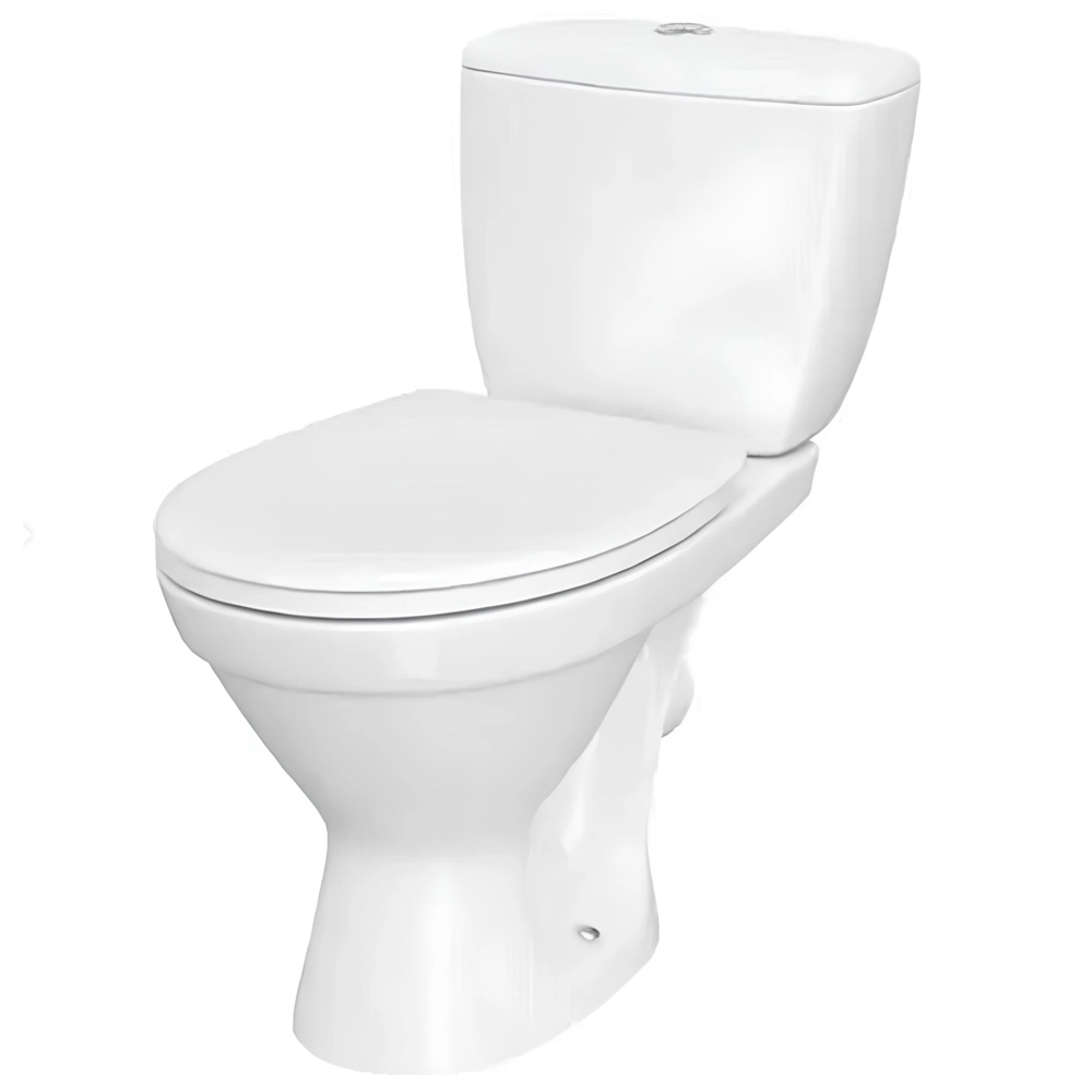 Унитаз компакт Cersanit Kadda 650x355 округлый, с сиденьем, белый