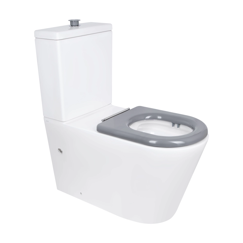 Унитаз компакт Q-tap FREEDOM 665x385 овальный, с сиденьем, белый (QT22226098W)