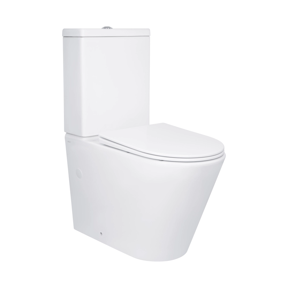 Унитаз компакт Q-tap Presto Quadro 650x340 овальный, с сиденьем, белый (QT24221215AW)