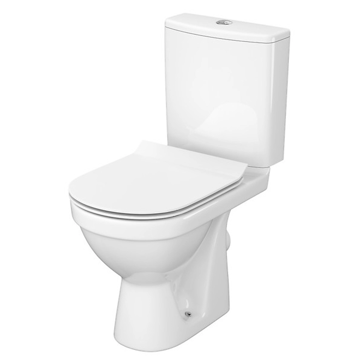 Унитаз компакт Cersanit Simple One 635x365 овальный, с сиденьем, белый
